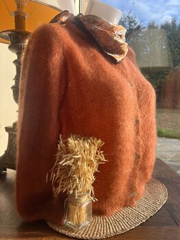 Gilet 80% kid mohair rouille