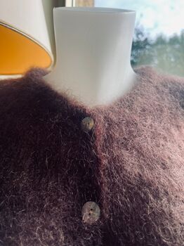 Gilet 80% kid mohair chocolat