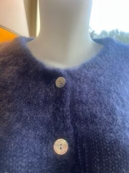 Gilet 80% kid mohair marine