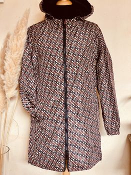 Imper réversible imprimé marron / noir