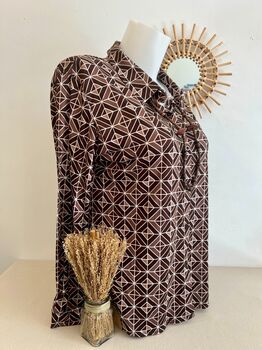 Chemise "Géométrique" chocolat