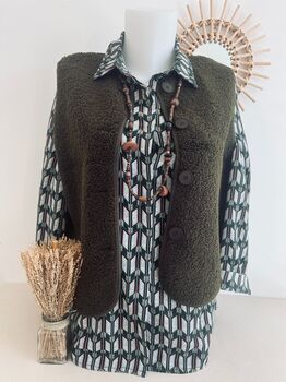 Gilet sans manches Mouton kaki