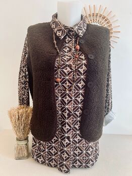 Gilet sans manches Mouton marron