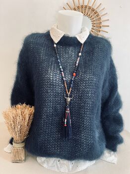 Pull Mohair marine