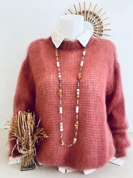 Pull Mohair terra cotta