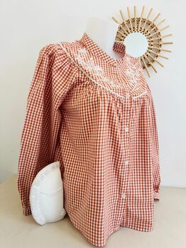 Chemise vichy rouille