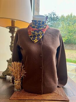 Gilet cachemire Signature marron