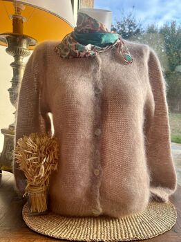 Gilet 80% kid mohair taupe