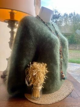 Pull 80% kid mohair kaki