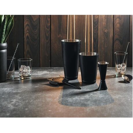 Black Matt Bar Set - 4 Pieces