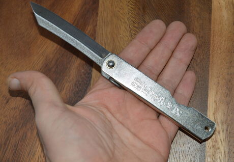 Folding Pocket Knife Higonokami Zenkou Blade 7cm Sylver by Nagao Kanekoma