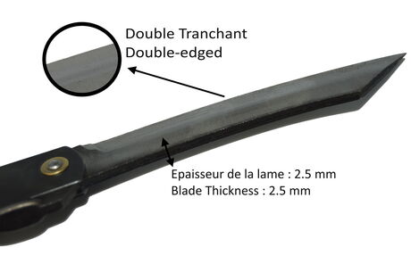 Folding Pocket Knife Higonokami SK Blade 9.5cm Black by Nagao Kanekoma