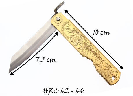 Folding Pocket Knife Higonokami Holy Beasts White Tiger by Nagao Kanekoma