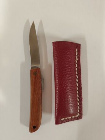 Couteau de Poche Pliant MR KOTOH Acier D2 Manche Bois Rouge