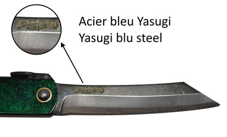Couteau de Poche Pliant Higonokami Hisui Lame Noire Nagao Kanekoma