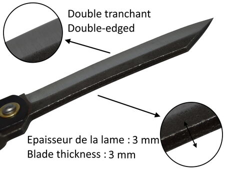 Couteau de Poche Pliant Higonokami Zenkou Large Black Nagao Kanekoma