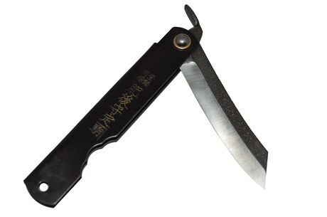 Couteau de Poche Pliant Higonokami Zenkou Large Black Nagao Kanekoma