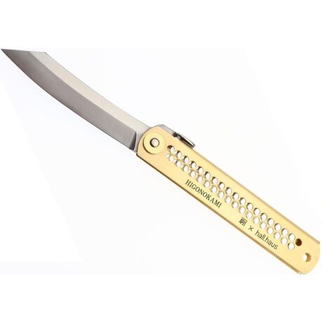 Couteau de Poche Pliant Higonokami Olympic Lame VG-10 Manche Laiton Nagao Kanekoma