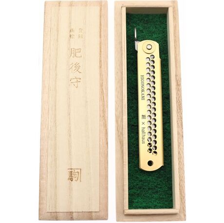 Couteau de Poche Pliant Higonokami Olympic Lame VG-10 Manche Laiton Nagao Kanekoma