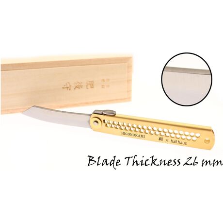 Couteau de Poche Pliant Higonokami Olympic Lame VG-10 Manche Laiton Nagao Kanekoma