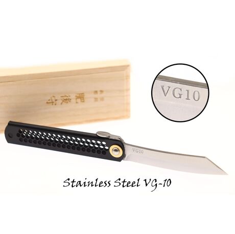 Couteau de Poche Pliant Higonokami Olympic Lame VG-10 Manche Noir Nagao Kanekoma