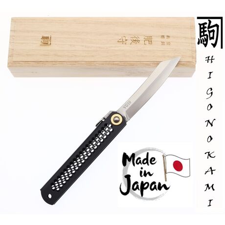 Couteau de Poche Pliant Higonokami Olympic Lame VG-10 Manche Noir Nagao Kanekoma
