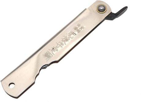 Couteau de Poche Pliant Higonokami Lame SK 6cm Argent Nagao Kanekoma
