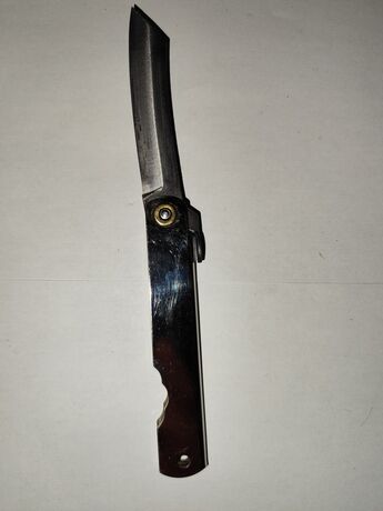 Couteau de Poche Pliant Higonokami Lame SK 6cm Argent Nagao Kanekoma