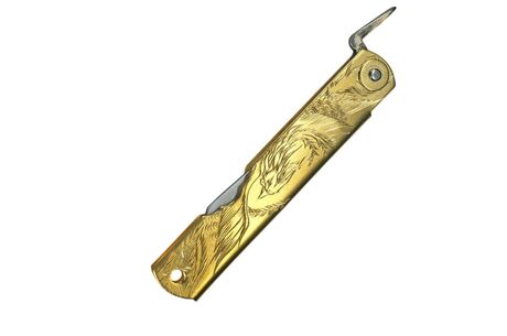 Folding Pocket Knife Higonokami Holy Beasts Phoenix by Nagao Kanekoma