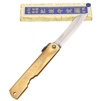 Couteau de Poche Pliant Higonokami Aogami Warikomi Lame 7cm Nagao Kanekoma