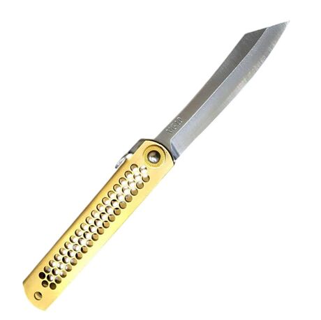 Couteau de Poche Pliant Higonokami Olympic Lame VG-10 Manche Laiton Nagao Kanekoma