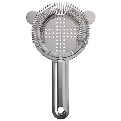 Cocktail Strainer with Crossed Apertures Silver