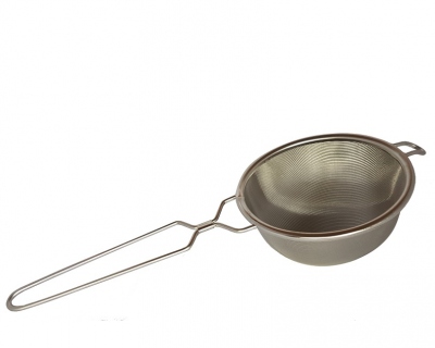 Passoire à Cocktail En Acier Inoxydable - Maille Fine 85 Mm, Double Poignée, Forme Conique - Pour Bar, Cuisine, Filtration - 10