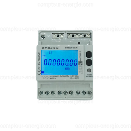 eFlex 4U - Compteur électrique triphasé à impulsion & TC Clip