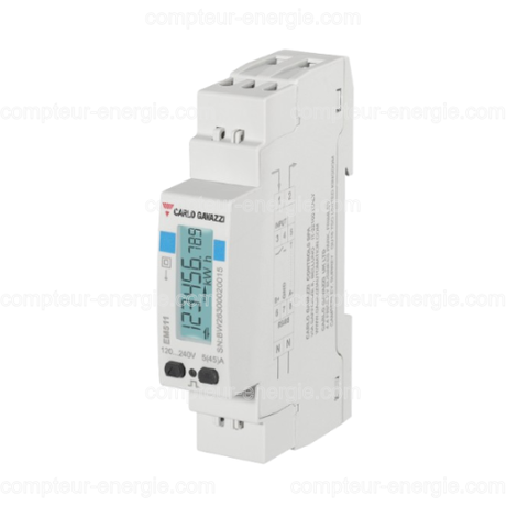 Compteur électrique Monophasé EM511 (45A) - CARLO GAVAZZI