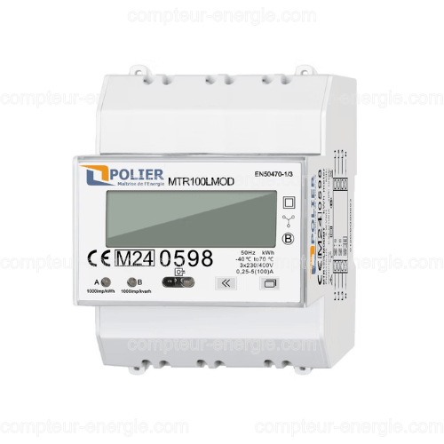 Compteur électrique triphasé MID Connect. Direct 100A - Modbus