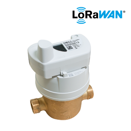 Compteur d'eau Aquadis R160 & Cyble LoRaWAN assemblé