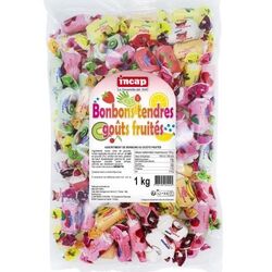 Incap Bonbons tendres goûts fruités assortis 1 kg