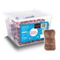 Tubo de 1 kg de Ourson en guimauve et chocolat au lait