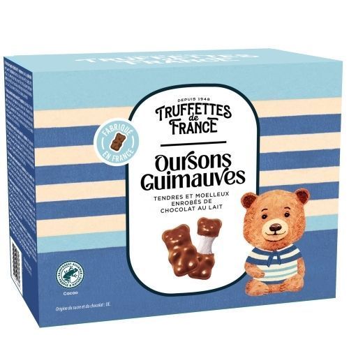 Truffettes de France - Ourson guimauve enrobé de chocolat au lait - boite de 200g