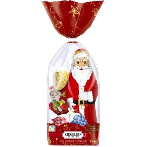 Riegelein Carton de 36 sachets de noël 210g contenant un père noël des chocolats et des confiseries