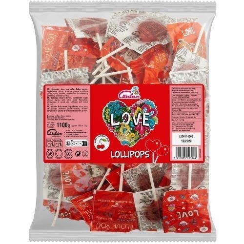 Cerdán Sachet de 100 sucettes LOVE Lollipops