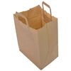 Sac Traiteur 26 + 17 x 25 cm en kraft brun avec poignée plate x 250
