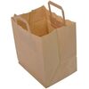 Sac Traiteur 26 + 20 x 28 cm en kraft brun avec poignée plate x 250