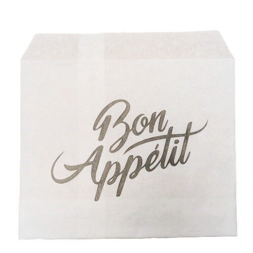 Sac kraft blanc Bon Appétit x 1000 | taille 15 x 15 cm