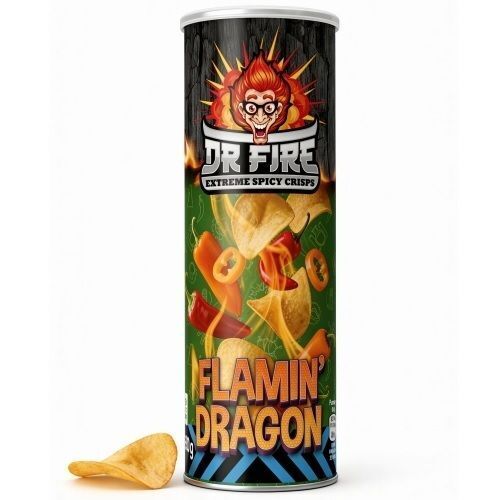 Dr Fire Crisps FLAMIN DRAGON Tube 80g x 20