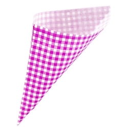 Cornet VICHY ROSE 600 g / 28 cm en papier ingraissable x 1000