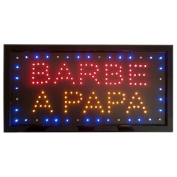 Panneau lumineux à LED clignotantes et statiques BARBE A PAPA