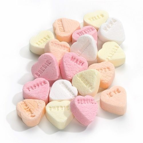 Lucky Hearts Petits coeurs avec message en sac de 1 kg