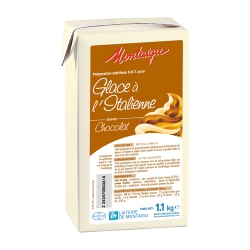 Mix à glace 1 LITRE Chocolat Montaigu pour glace soft à l'italienne